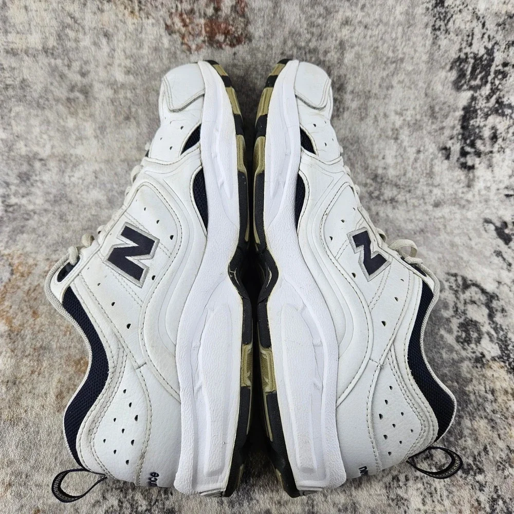New Balance 622 Cross Training Shoes Mens 12 4E Wide White Blue Leather MX622WN‎